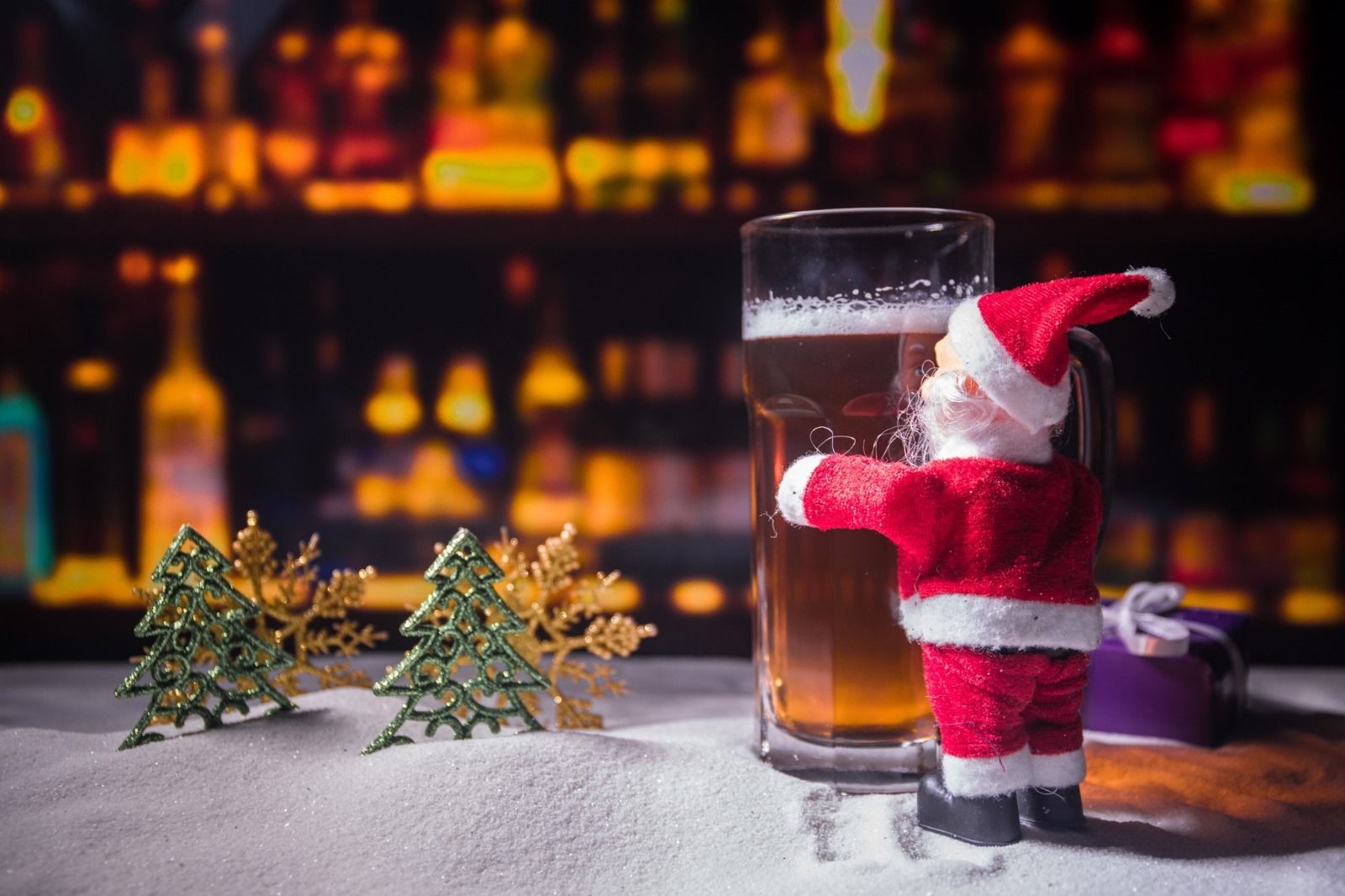 Santa with a beer