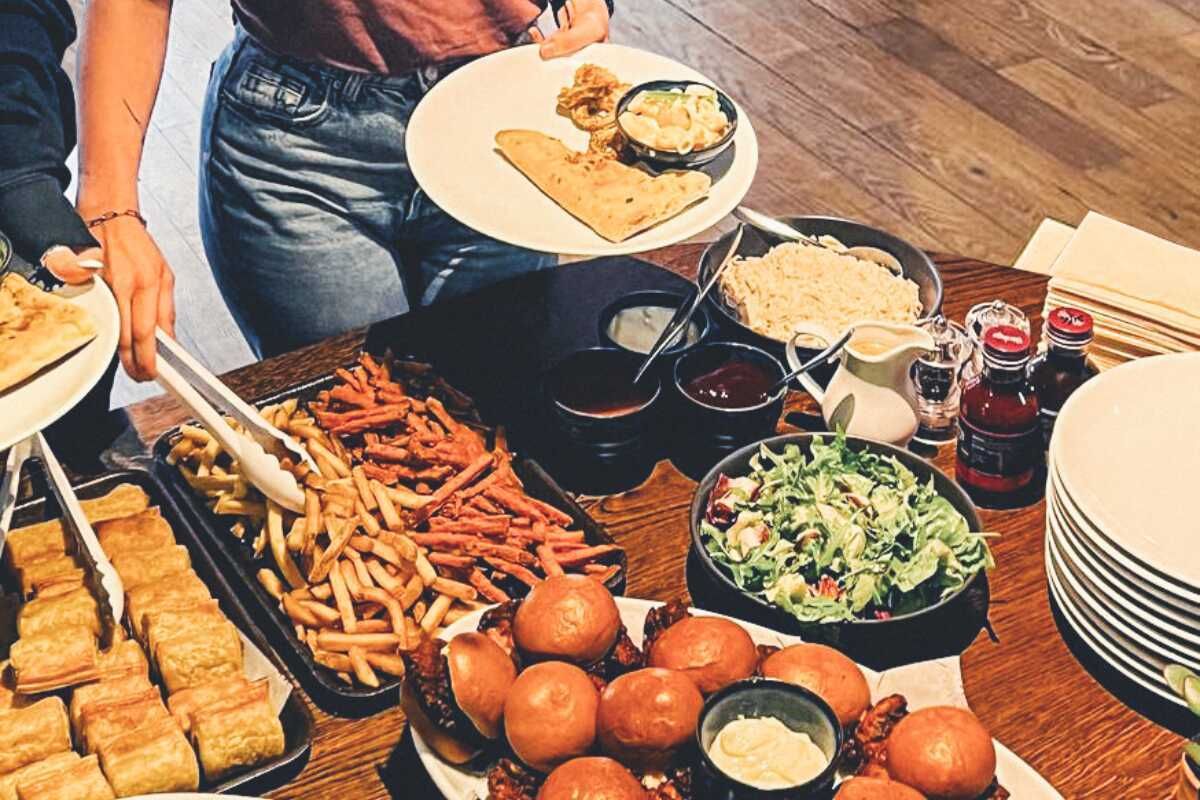 Private event buffet at The George Inn